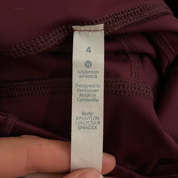Maroon Lulu lemon leggings - Picture 3 of 3